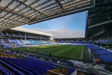 Goodison Park 'ın 22 Şubat 2025' te Goodison Park, Liverpool 'da oynanan Premier League maçı öncesinde Everton ve Manchester United' ın genel bir görüntüsü.