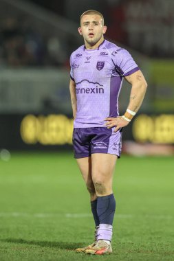 Hull KR takımından Mikey Lewis, Wakefield Trinity vs Hull KR maçında Wakefield Kitchens Stadyumu, Wakefield, İngiltere, 20 Şubat 2025