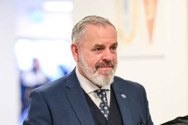 Sporting Director Ian Blease  Leeds Rhinos Sporting Director arrives ahead of the Betfred Super League match Round 2 Salford Red Devils vs Leeds Rhinos at Salford Community Stadium, Eccles, United Kingdom, 22nd February 2025 clipart