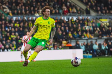 Norwich City 'den Josh Sargent, 22 Şubat 2025' te Norwich City, Norwich City 'ye karşı Stoke City' de oynanan Gökyüzü İddia Şampiyonası maçında...