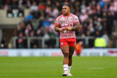 Leigh Leoparları 'ndan Aaron Pene, Betfred Süper Lig 2. Raundunda Leigh Leopards, Huddersfield Giants' a karşı Leigh Spor Köyü, Leigh, İngiltere, 23 Şubat 2025