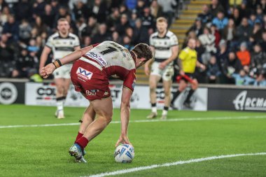 Wigan Warriors 'dan Jai sahası, 21 Şubat 2025' te MKM Stadyumu 'nda oynanan Betfred Süper Lig 2. Raundu' nda Hull FC Wigan Warriors 'a karşı oynuyor.