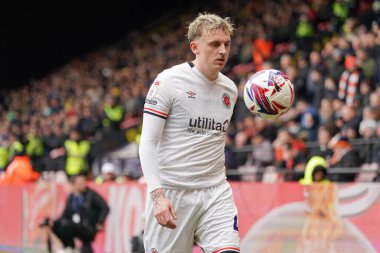 Alfie Doughty of Luton Town walking over to corner flag during the Sky Bet Championship match Watford vs Luton Town at Vicarage Road, Watford, United Kingdom, 23rd February 2025 clipart