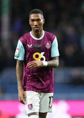 Burnley 'li Jaidon Anthony Gökyüzü İddia Şampiyonası' nda Burnley Sheffield 'e karşı Çarşamba günü Birleşik Krallık' ın Burnley şehrinde 21 Şubat 2025 'te oynanan Turf Moor maçında.