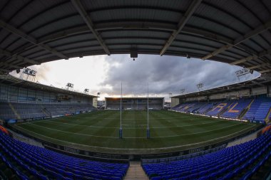 Warrington Wolves 'un evi olan Luke Littler Stadyumu' nun genel görünümü, 21 Şubat 2025 'te Warrington, İngiltere' de oynanan Luke Littler Stadyumu 'nda Warrington Wolves' a karşı Catalans Dragons maçının 2. raundunun önünde.