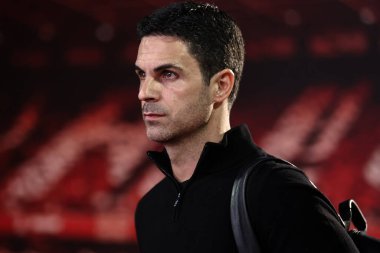 Arsenal 'in Mikel Arteta teknik direktörü, İngiltere' nin Nottingham Forest-Arsenal maçında 26 Şubat 2025 'te City Ground, Nottingham' da görülüyor.