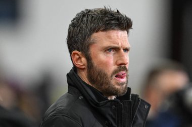 Middlesbrough 'un Michael Carrick Menajeri Stoke City, Middlesbrough' a karşı 25 Şubat 2025 Bet365 Stadyumu, Stoke on-Trent, İngiltere
