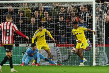 Leeds United takımından Illan Meslier, 24 Şubat 2025 'te Bramall Lane, Sheffield, Birleşik Krallık' ta oynanan Sky Bet Şampiyonası maçında kendi golünü kabul etti.