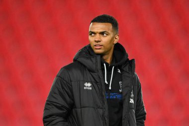 Middlesbrough 'dan Morgan Whittaker, Stoke City' nin Middlesbrough 'a karşı oynadığı 25 Şubat 2025 tarihli Sky Bet Şampiyonası maçı öncesinde İngiltere' nin Bet365 Stadyumu 'na geldi.