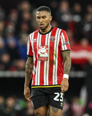 Sheffield United takımından Tyrese Campbell 24 Şubat 2025 'te Bramall Lane, Sheffield, İngiltere' de Sheffield United ve Leeds United maçında