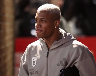 Nottingham Ormanı 'ndan Danilo, Premier Lig maçı sırasında Nottingham Ormanı' na karşı Arsenal City Ground, Nottingham, Birleşik Krallık 'ta 26 Şubat 2025' te geldi.