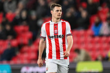 Stoke City 'den Michael Rose, Stoke City' nin Middlesbrough 'a karşı oynadığı 25 Şubat 2025' te, Stoke-on-Trent Stadyumu 'nda oynanan Gökyüzü İddia Şampiyonası maçında...