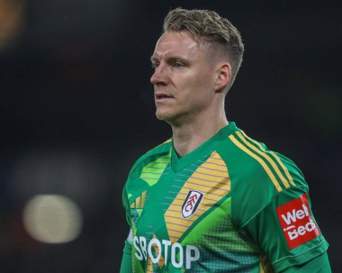 Fulham 'dan Bernd Leno Premier League maçı sırasında Wolverhampton Wanderers, Fulham' a karşı Molineux, Wolverhampton, Birleşik Krallık 'ta, 25 Şubat 2025