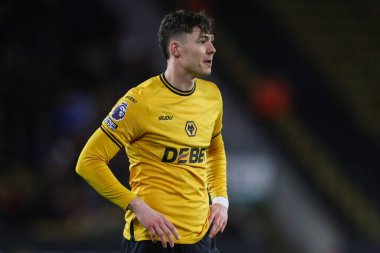 Wolverhampton Wanderers 'dan Jrgen Strand Larsen Premier League maçında Wolverhampton Wanderers Fulham' a karşı Molineux, Wolverhampton, Birleşik Krallık, 25 Şubat 2025