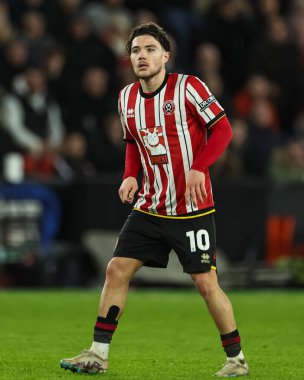 Sheffield United takımından Callum O 'Hare 24 Şubat 2025' te Bramall Lane, Sheffield, İngiltere 'de Sheffield United' a karşı oynadığı maçta