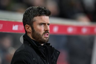 Middlesbrough 'un Michael Carrick Menajeri Stoke City, Middlesbrough' a karşı 25 Şubat 2025 Bet365 Stadyumu, Stoke on-Trent, İngiltere