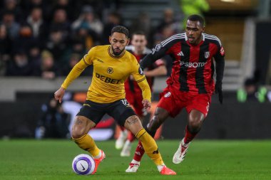 Wolverhampton Wanderers takımından Matheus Cunha, 25 Şubat 2025 tarihinde Wolverhampton, Wolverhampton, Birleşik Krallık 'ta oynanan Premier League maçında Fulham' a karşı.