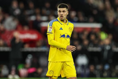 Leeds United takımından Jol Piroe 24 Şubat 2025 'te Bramall Lane, Sheffield, İngiltere' de Sheffield United - Leeds United maçında