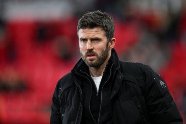 Middlesbrough 'un Michael Carrick Menajeri Stoke City, Middlesbrough' a karşı 25 Şubat 2025 Bet365 Stadyumu, Stoke on-Trent, İngiltere
