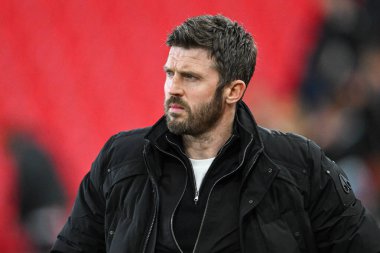 Middlesbrough 'un Michael Carrick Menajeri Stoke City, Middlesbrough' a karşı 25 Şubat 2025 Bet365 Stadyumu, Stoke on-Trent, İngiltere