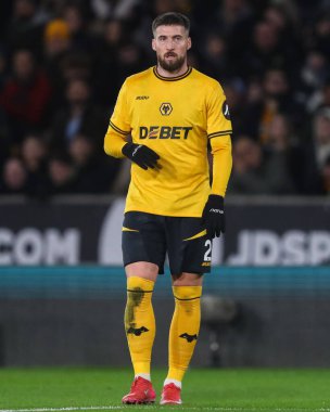 Wolverhampton Wanderers 'dan Matt Doherty Premier League maçı sırasında Wolverhampton Wanderers Fulham' a karşı Molineux, Wolverhampton, İngiltere, 25 Şubat 2025