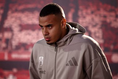 Nottingham Ormanı 'ndan Murillo, Premier Lig maçı sırasında Nottingham Ormanı' na karşı Arsenal City Ground, Nottingham, Birleşik Krallık 'ta 26 Şubat 2025' te geldi.