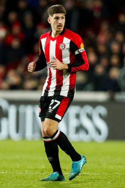 Brentford 'dan Vitaly Janelt, Premier League maçı sırasında Brentford Everton' a karşı Gtech Community Stadyumu, Londra, Birleşik Krallık, 26 Şubat 2025