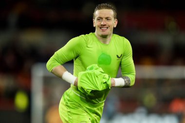 Jordan Pickford of Everton reacts after the teams draw following the Premier League match Brentford vs Everton at The Gtech Community Stadium, London, United Kingdom, 26th February 2025 clipart