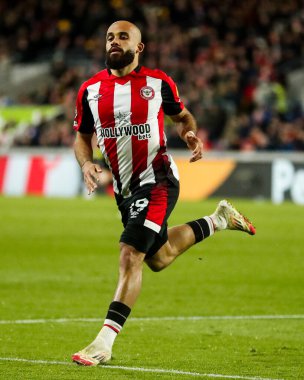 Brentford 'dan Bryan Mbeumo, Premier League maçında Brentford Everton' a karşı Gtech Community Stadyumu, Londra, 26 Şubat 2025