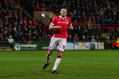 Wrexham 'dan Paul Mullin, 26 Şubat 2025' te İngiltere 'nin Wrexham kenti SToK Cae Ras' ta oynanan The Vertu Trophy yarı final maçında penaltısını kurtardı.