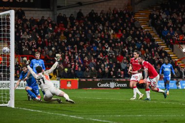 Wrexham 'dan George Dobson, 26 Şubat 2025' te SToK Cae Ras, Wrexham, Birleşik Krallık 'ta oynanan The Vertu Trophy Yarı Finali' nde 2-0 yaptı.