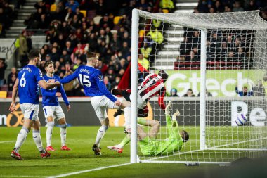 Brentford 'dan Yoane Wissa Premier League maçında Brentford Everton' a karşı 26 Şubat 2025 'te Londra' daki Gtech Community Stadyumu 'nda 1-0 berabere kaldı.