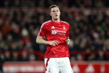 Nottingham Ormanı 'ndan Chris Wood Premier League maçı sırasında Nottingham Forest, Arsenal' e karşı City Ground, Nottingham, Birleşik Krallık, 26 Şubat 2025