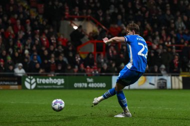 Peterborough United 'dan Hector Kyprianou, 26 Şubat 2025' te SToK Cae Ras, Wrexham, Birleşik Krallık 'ta Wrexham vs Peterborough United' a karşı oynanan The Vertu Trophy Yarı Finalleri 'nde kazanan penaltıyı kaydetti.