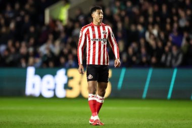 Sunderland takımından Jobe Bellingham 28 Şubat 2025 'te Sheffield Wednesday-Sunderland maçında Hillsborough, Sheffield, İngiltere' de karşı karşıya geldi.
