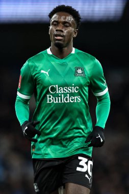 Plymouth Argyle takımından Michael Baidoo, 1 Mart 2025 tarihinde Birleşik Krallık Etihad Stadyumu 'nda oynanan 5.