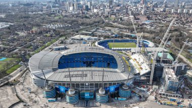 Etihad Stadyumu 'nun havadan görünüşü, Birleşik Krallık Etihad Stadyumu' nda 1 Mart 2025 tarihinde oynanan 5.