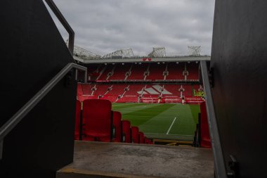 Old Trafford, Manchester United 'ın genel görünümü, 2 Mart 2025 tarihinde Birleşik Krallık' ın Old Trafford kentinde oynanan 5.