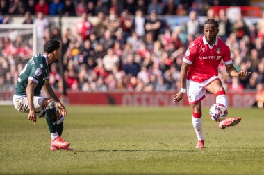 Wrexham 'dan Sebastien Revan, Wrexham - Bolton Wanderers maçında Wrexham - SToK Cae Ras, Wrexham, İngiltere 1 Mart 2025