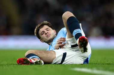 Manchester City 'den James McAtee, 1 Mart 2025 tarihinde Birleşik Krallık Etihad Stadyumu' nda oynanan 5.