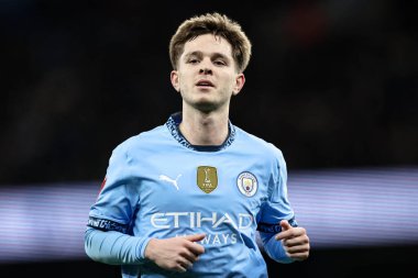 Manchester City ile Plymouth Argyle arasındaki 5. tur karşılaşmasında Manchester City 'den James McAtee 1 Mart 2025' te Etihad Stadyumu 'nda