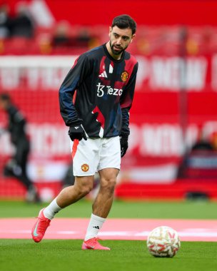 Manchester United 'dan Bruno Fernandes, 2 Mart 2025' te Old Trafford, Manchester, Birleşik Krallık 'ta oynanan 5.