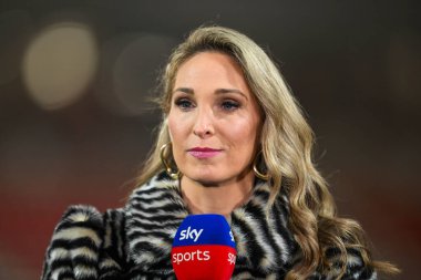 Betfred Süper Lig 3. raundunun öncesinde Jenna Brooks Leigh Leopards, Catalans Dragons 'a karşı Leigh Spor Köyü, Leigh, Birleşik Krallık' ta 28 Şubat 2025