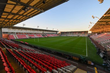 Leigh Spor Köyü 'nün genel görünümü, Leigh Leopards' ın Evi 3. Maç öncesinde Leigh Leopards, Catalans Dragons 'a karşı Leigh Spor Köyü, Leigh, Birleşik Krallık, 28 Şubat 2025