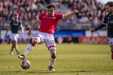 Wrexham AFC takımından Oliver Rathbone, Wrexham - Bolton Wanderers - SToK Cae Ras, Wrexham, İngiltere 1 Mart 2025