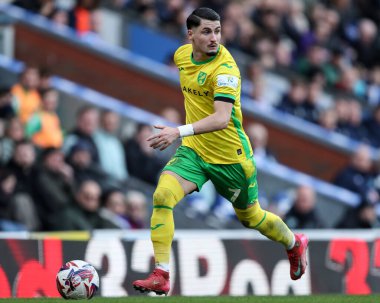 Norwich City 'den Borja Sainz 1 Mart 2025' te İngiltere 'nin Blackburn kentinde oynanan Blackburn Rovers Norwich City maçında kanatlarını çırpıyor.