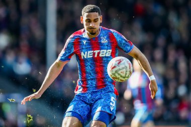 Kristal Saray 'dan Maxence Lacroix, 1 Mart 2025 tarihinde İngiltere' nin Selhurst Park kentinde oynanan 5.