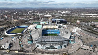 Etihad Stadyumu 'nun havadan görünüşü, Birleşik Krallık Etihad Stadyumu' nda 1 Mart 2025 tarihinde oynanan 5.