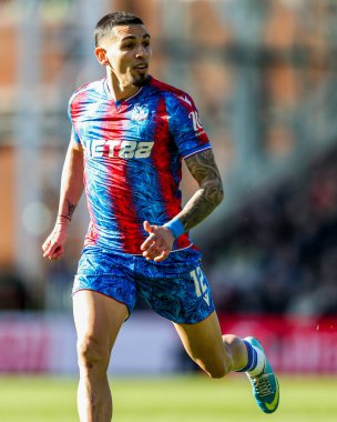 Kristal Saray 'dan Daniel Munoz, 1 Mart 2025 tarihinde İngiltere' nin Selhurst Park kentinde oynanan 5.