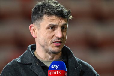 28 Şubat 2025 'te Leigh Spor Köyü Leigh Spor Salonu' nda oynanan Betfred Süper Lig 3. Raundu öncesinde Jon Wilkin, Leigh Leopards ve Catalans Dragons maçında...